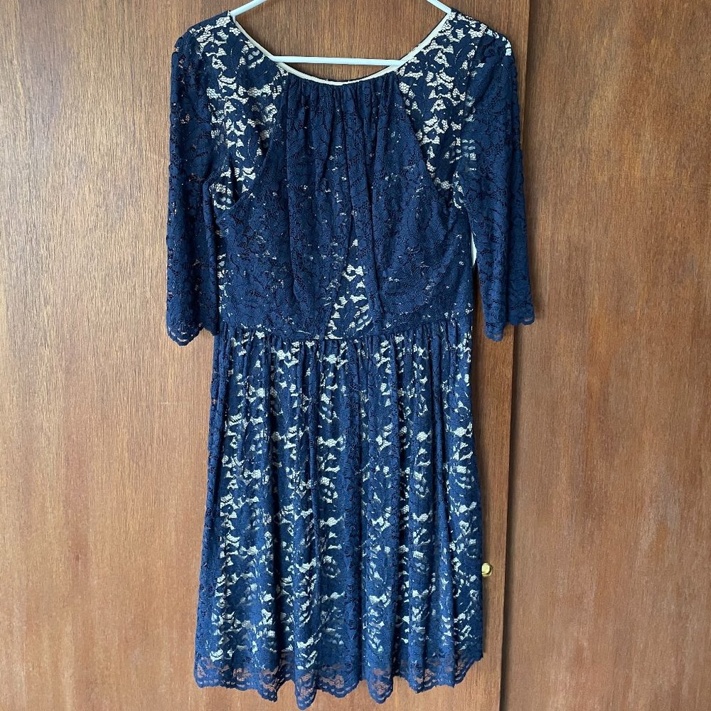 Erdem Navy Lace Dress